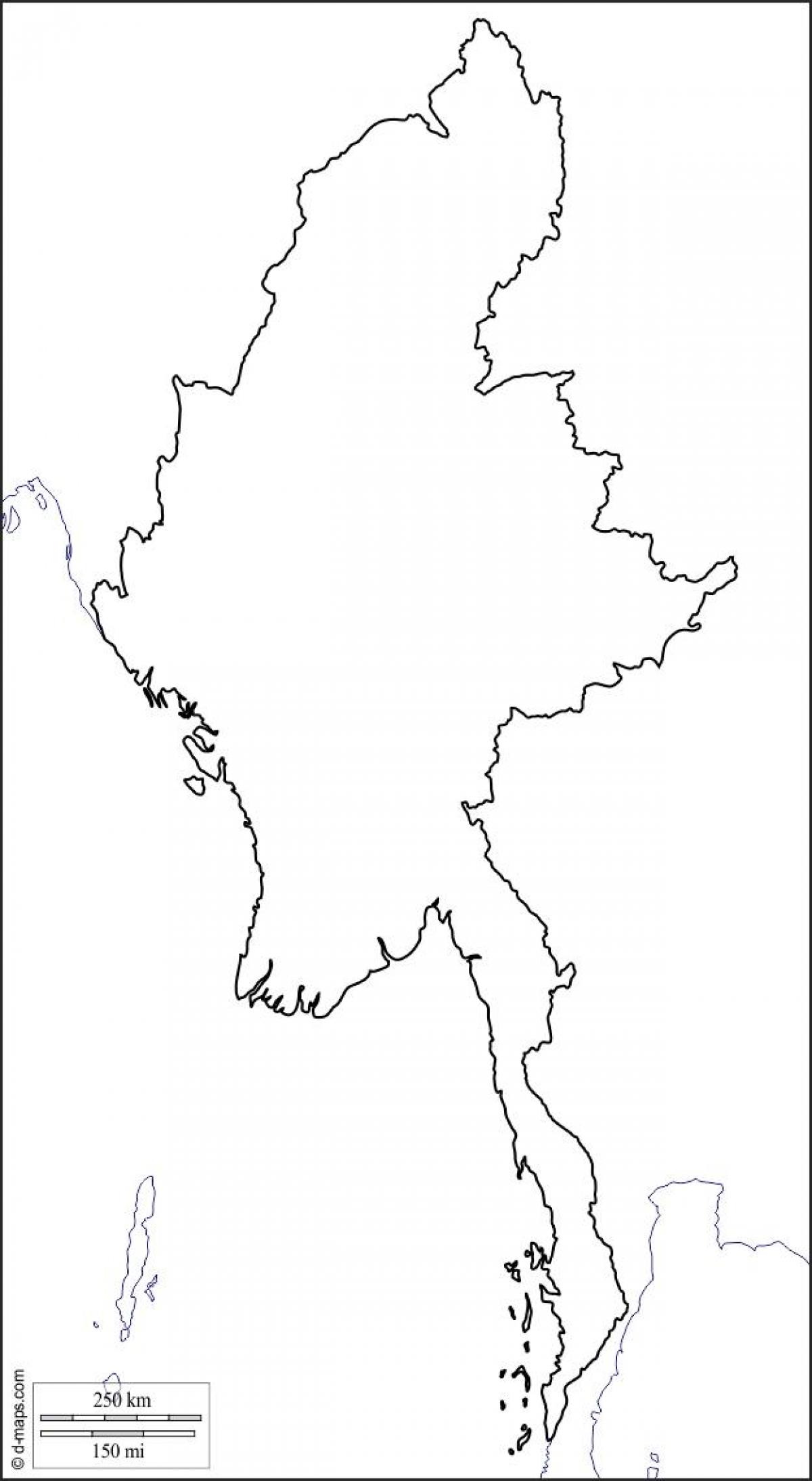 નકશો મ્યાનમાર drawin